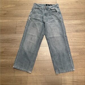 Unbranded Light Gray Wide-Leg Men’s Jeans